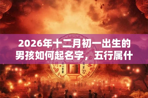 2026年十二月初一出生的男孩如何起名字，五行属什么