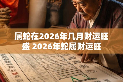 属蛇在2026年几月财运旺盛 2026年蛇属财运旺 属蛇在2026年几月财运旺盛 2026年蛇属财运旺