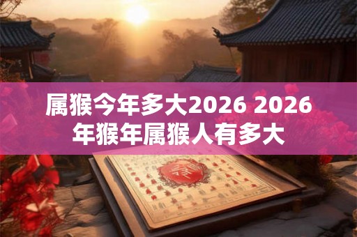 属猴今年多大2026 2026年猴年属猴人有多大