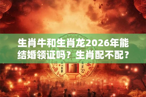 生肖牛和生肖龙2026年能结婚领证吗？生肖配不配？