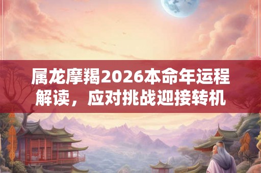 属龙摩羯2026本命年运程解读，应对挑战迎接转机
