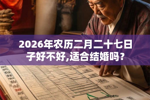 2026年农历二月二十七日子好不好,适合结婚吗？