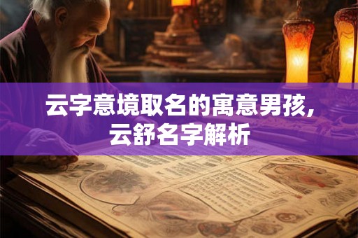 云字意境取名的寓意男孩,云舒名字解析