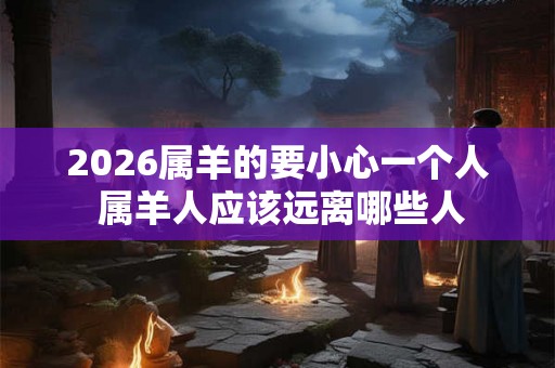2026属羊的要小心一个人 属羊人应该远离哪些人