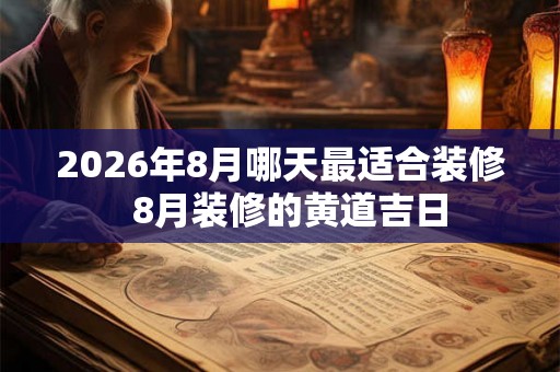 2026年8月哪天最适合装修  8月装修的黄道吉日