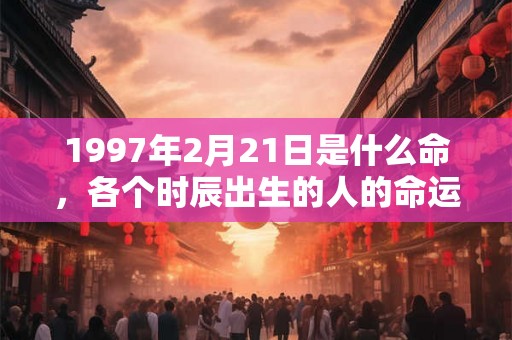 1997年2月21日是什么命,各个时辰出生的人的命运 1997年2月21日是什么命,各个时辰出生的人的命运
