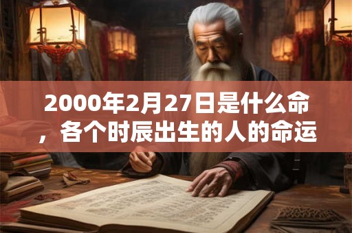 2000年2月27日是什么命，各个时辰出生的人的命运