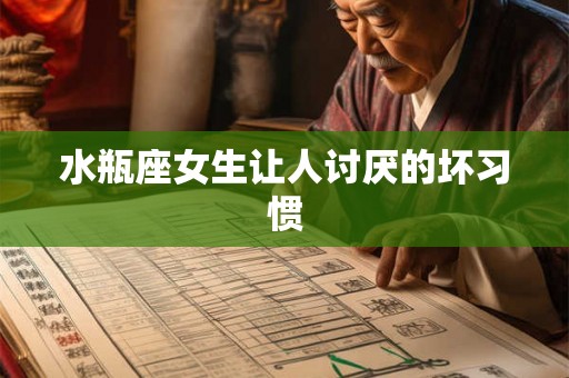 水瓶座女生让人讨厌的坏习惯