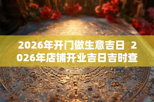 2026年开门做生意吉日  2026年店铺开业吉日吉时查询