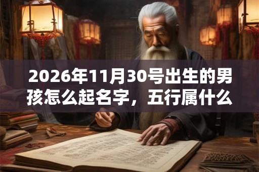 2026年11月30号出生的男孩怎么起名字，五行属什么
