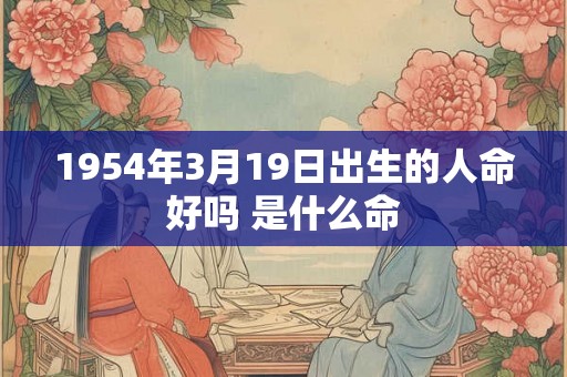 1954年3月19日出生的人命好吗 是什么命