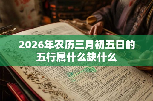 2026年农历三月初五日的五行属什么缺什么