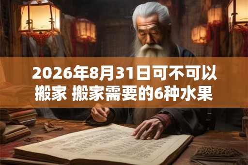 2026年8月31日可不可以搬家 搬家需要的6种水果 2026年8月31日可不可以搬家 搬家需要的6种水果