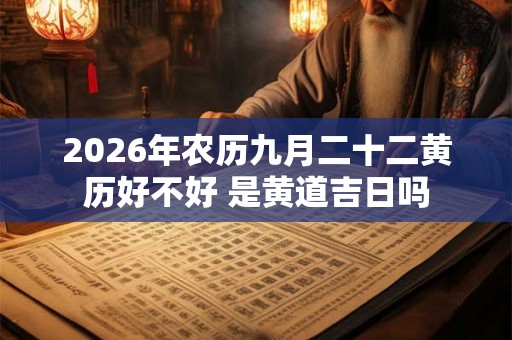 2026年农历九月二十二黄历好不好 是黄道吉日吗 2026年农历九月二十二黄历好不好 是黄道吉日吗