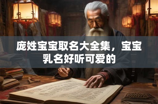 庞姓宝宝取名大全集，宝宝乳名好听可爱的