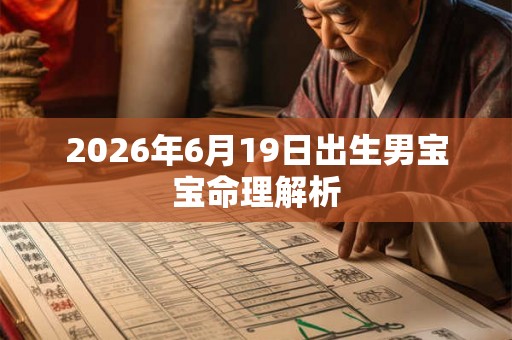 2026年6月19日出生男宝宝命理解析 2026年6月19日出生男宝宝命理解析