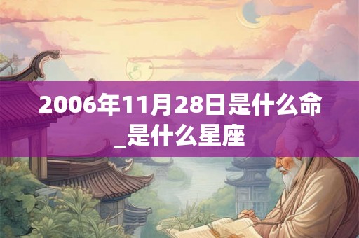 2006年11月28日是什么命_是什么星座