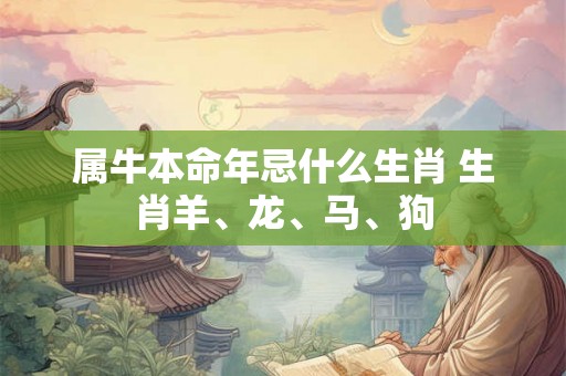 属牛本命年忌什么生肖 生肖羊、龙、马、狗 属牛本命年忌什么生肖 生肖羊、龙、马、狗