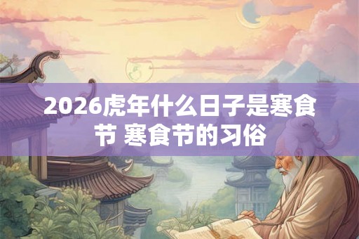 2026虎年什么日子是寒食节 寒食节的习俗