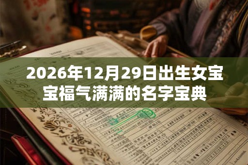 2026年12月29日出生女宝宝福气满满的名字宝典