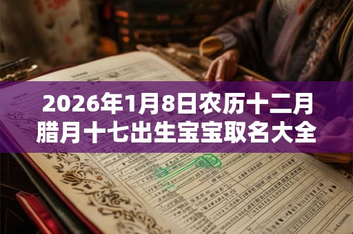 2026年1月8日农历十二月腊月十七出生宝宝取名大全集