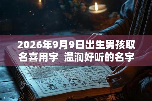 2026年9月9日出生男孩取名喜用字  温润好听的名字