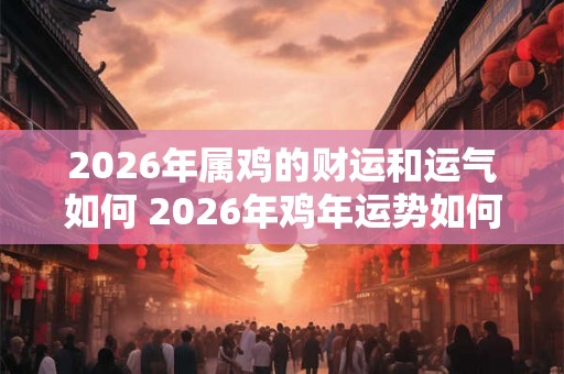 2026年属鸡的财运和运气如何 2026年鸡年运势如何 2026年属鸡的财运和运气如何 2026年鸡年运势如何