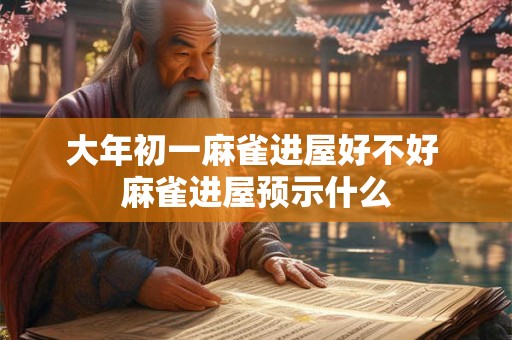 大年初一麻雀进屋好不好 麻雀进屋预示什么 大年初一麻雀进屋好不好 麻雀进屋预示什么