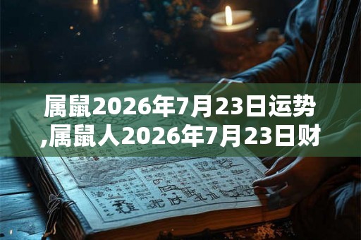 属鼠2026年7月23日运势,属鼠人2026年7月23日财运,生肖鼠2026年7月23日运势 属鼠2026年7月23日运势,属鼠人2026年7月23日财运,生肖鼠2026年7月23日运势