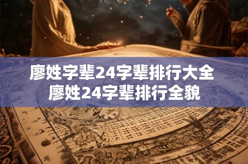 廖姓字辈24字辈排行大全 廖姓24字辈排行全貌 廖姓字辈24字辈排行大全 廖姓24字辈排行全貌
