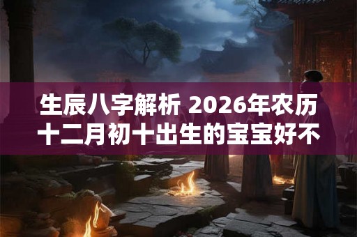 生辰八字解析 2026年农历十二月初十出生的宝宝好不好 生辰八字解析 2026年农历十二月初十出生的宝宝好不好