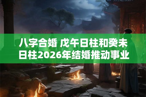 八字合婚 戊午日柱和癸未日柱2026年结婚推动事业