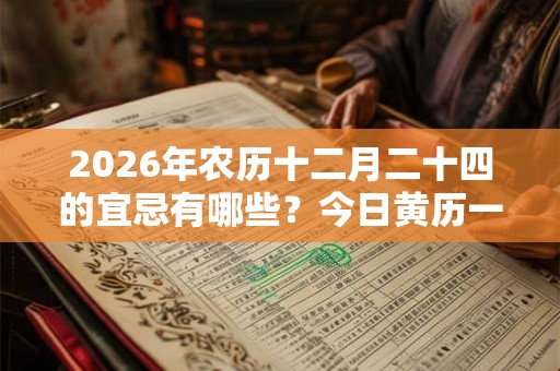 2026年农历十二月二十四的宜忌有哪些?今日黄历一览表 2026年农历十二月二十四的宜忌有哪些?今日黄历一览表