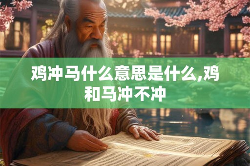 鸡冲马什么意思是什么,鸡和马冲不冲