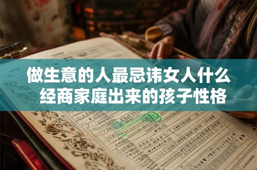 做生意的人最忌讳女人什么 经商家庭出来的孩子性格 做生意的人最忌讳女人什么 经商家庭出来的孩子性格