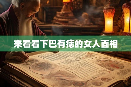 来看看下巴有痣的女人面相 来看看下巴有痣的女人面相