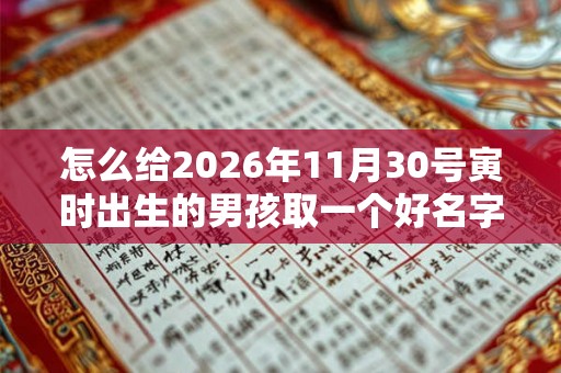 怎么给2026年11月30号寅时出生的男孩取一个好名字