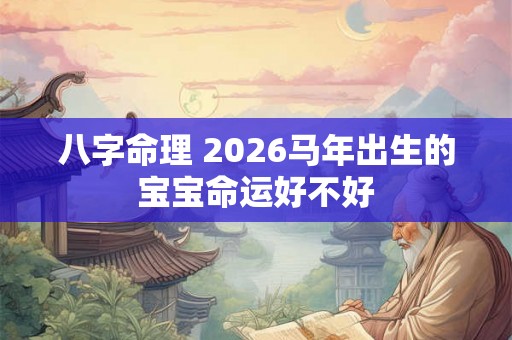 八字命理 2026马年出生的宝宝命运好不好