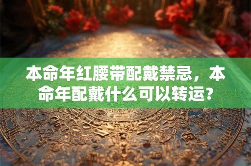 本命年红腰带配戴禁忌，本命年配戴什么可以转运？