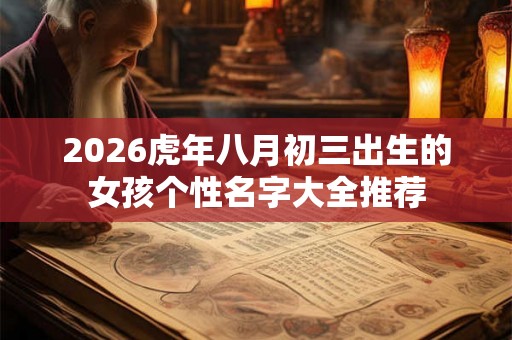 2026虎年八月初三出生的女孩个性名字大全推荐 2026虎年八月初三出生的女孩个性名字大全推荐