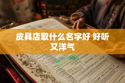 皮具店取什么名字好 好听又洋气
