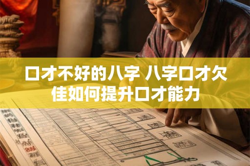 口才不好的八字 八字口才欠佳如何提升口才能力