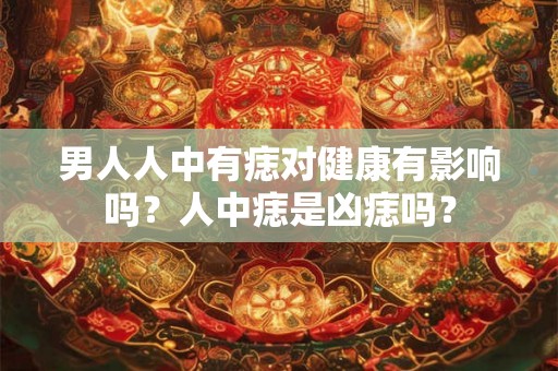 男人人中有痣对健康有影响吗？人中痣是凶痣吗？