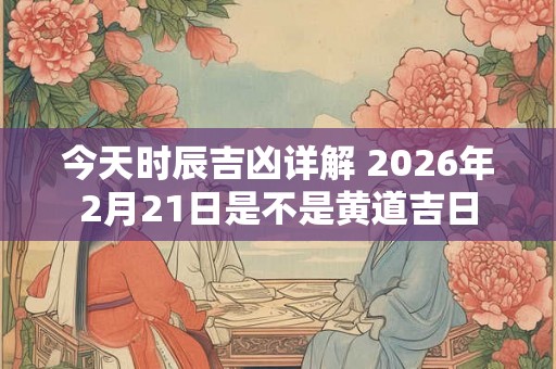 今天时辰吉凶详解 2026年2月21日是不是黄道吉日