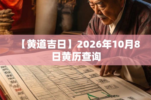 【黄道吉日】2026年10月8日黄历查询 【黄道吉日】2026年10月8日黄历查询