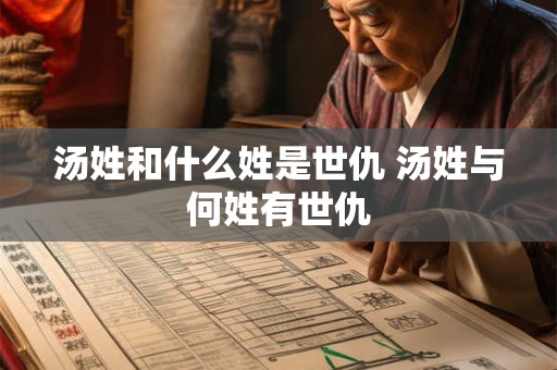汤姓和什么姓是世仇 汤姓与何姓有世仇 汤姓和什么姓是世仇 汤姓与何姓有世仇