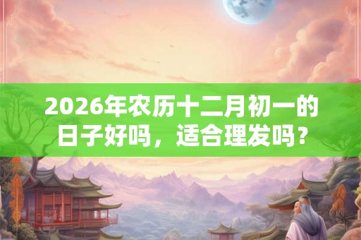 2026年农历十二月初一的日子好吗，适合理发吗？