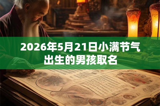 2026年5月21日小满节气出生的男孩取名