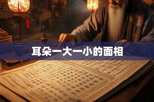 耳朵一大一小的面相