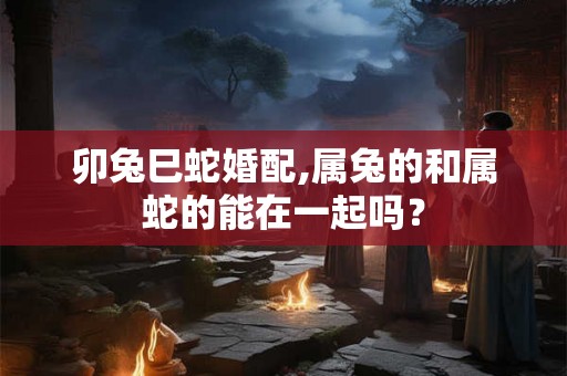 卯兔巳蛇婚配,属兔的和属蛇的能在一起吗？